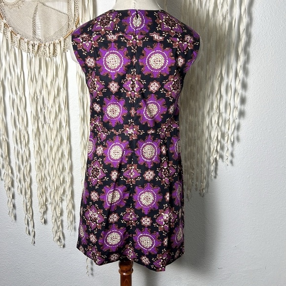 Rachel Comey Purple Print Cap Sleeve Shift Dress Size 2 - Picture 6 of 11